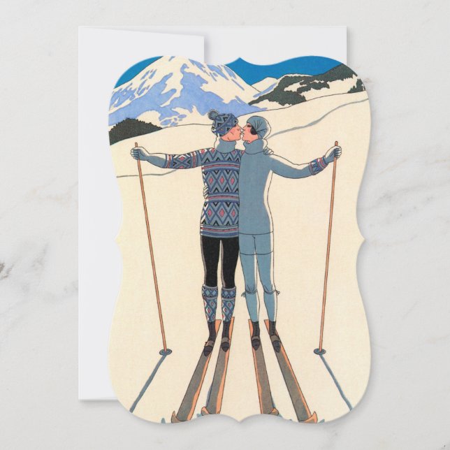 Einladung zur Vintagen Art Deco Liebe (Vorderseite)