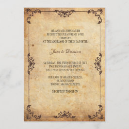 Einladung zur Vintagen Blumenhochzeit