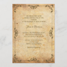 Einladung zur Vintagen Blumenhochzeit