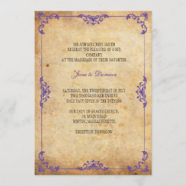 Einladung zur Vintagen Blumenhochzeit