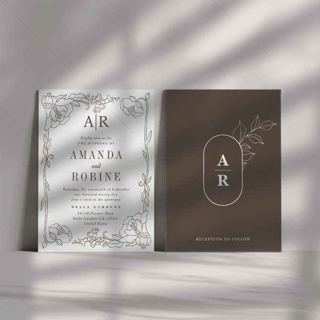 Einladung zur Vintagen Blumenhochzeit (Von Creator hochgeladen)