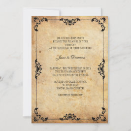 Einladung zur Vintagen Blumenhochzeit