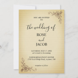 Einladung zur Vintagen Blumenhochzeit