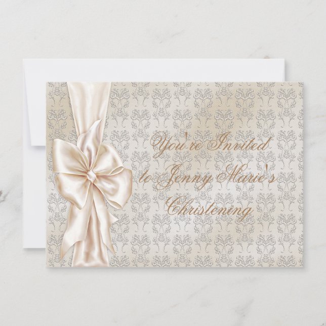 Einladung zur Vintagen Chic Taufe (Vorderseite)