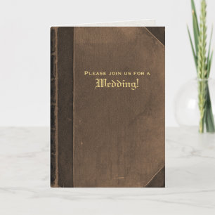 Einladung zur Vintagen Hochzeitsfeier in Brown