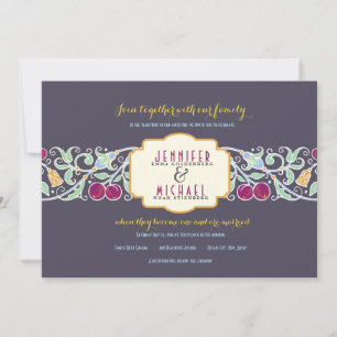 Einladung zur Vintagen jüdischen Hochzeit