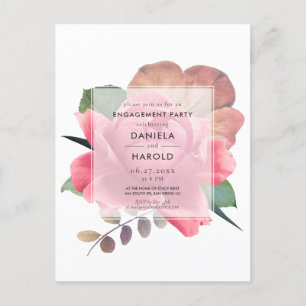 Einladung zur Vintagen Rose Postkarte