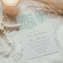 Einladung zur Vintagen Tropenhochzeit
