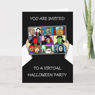 Einladung zur virtuellen Halloween-Party