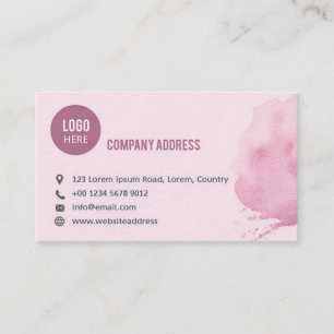 Einladung zur Visitenkarte mit Aquarellpinsel