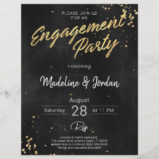 Einladung zur Weihnachts-Black & Gold-Engagement