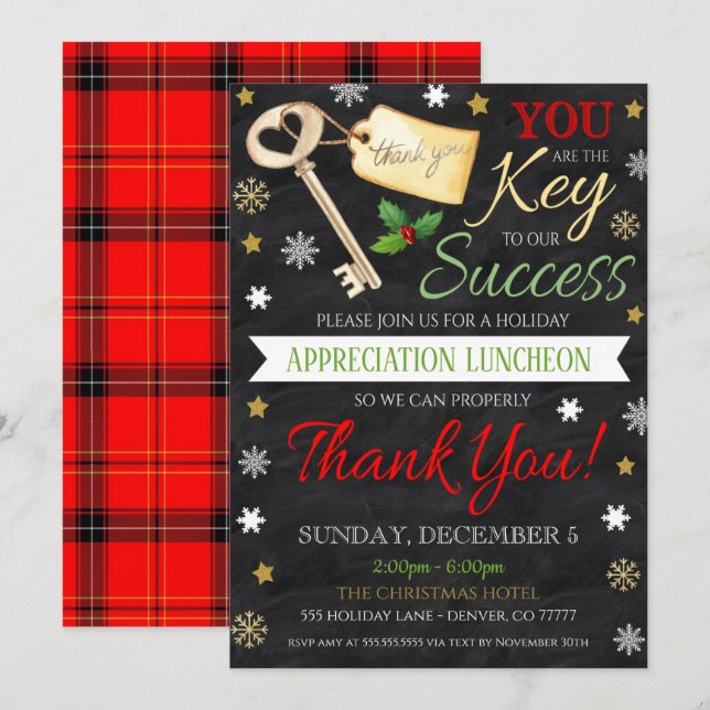 Einladung zur Weihnachtsempfehlung (Vorne/Hinten)