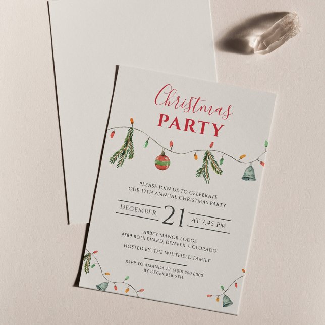 Einladung zur Weihnachtsfeier (Boho Christmas Business Party Invitation)