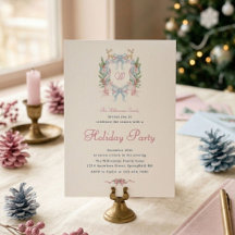Einladung zur Weihnachtsfeier im Watercolor-Stil f