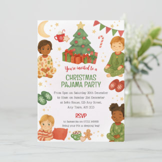 Einladung zur Weihnachtspyjama-Party für Kinder