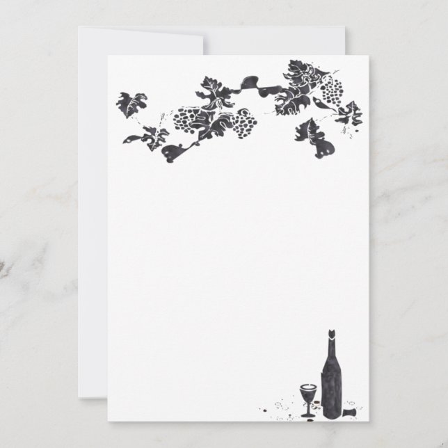 Einladung zur Weinkarte (Vorderseite)