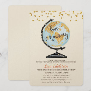 Einladung zur Weltreise Bridal Dusche