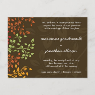 Einladung zur Whimsikischen Hochzeit im Herbst
