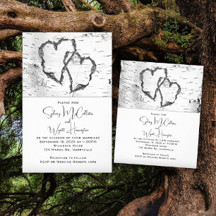 Einladung zur White Birch Wedding Budget Flyer
