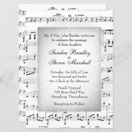 Einladung zur White Sheet Music Wedding
