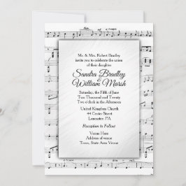 Einladung zur White Sheet Music Wedding