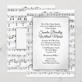 Einladung zur White Sheet Music Wedding