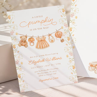 Einladung zur Wildblumen-Baby-Party zum kleinen Kü