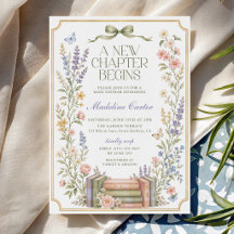 Einladung zur Wildflower-Baby-Party 'Neue Kapitel-