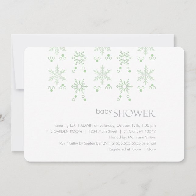 Einladung zur Winter-Babydusche| neutral (Vorderseite)