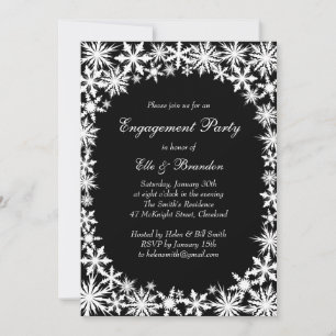 Einladung zur Winter Lace Engagement Party