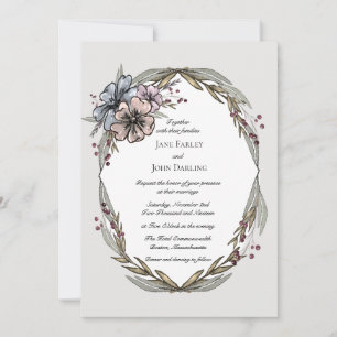 Einladung zur Winterblumenhochzeit