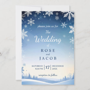Einladung zur Winterhochzeit von Snowflake