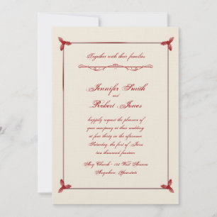 Einladung zur Winterhochzeit von White und Red Mis
