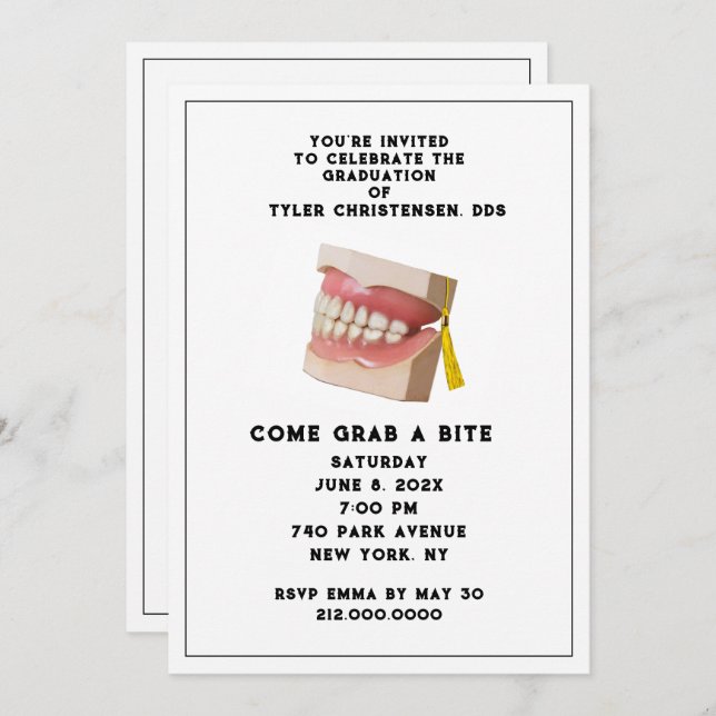 Einladung zur Zahnarztschulbildung (Vorne/Hinten)