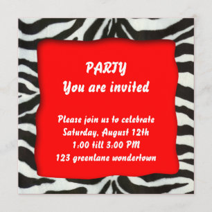 Einladung zur Zebraparty