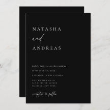 Einladung zur zeitgenössischen Chic Hochzeit