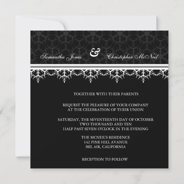 Einladung zur Zierhochzeit (Vorderseite)