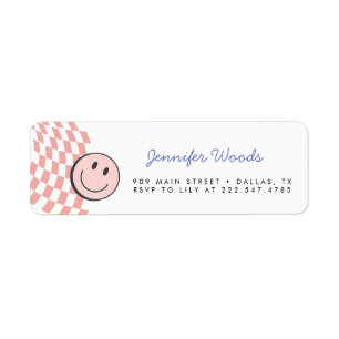 EinladungCool One Girl's First Birthday Checkered