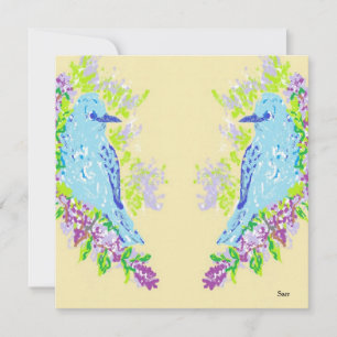 Einladungen Blaue Vögel