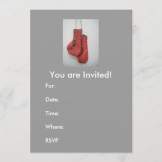 Einladungen, Boxhandschuhe Einladung