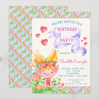 Einladungen der Troll Birthday Party