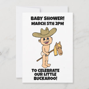 EINLADUNGEN FÜR BABY-SHOWER MIT KLEINEM COWBOY-JUN