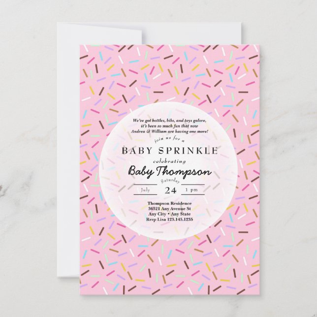 Einladungen für Baby Sprinkle (Vorderseite)