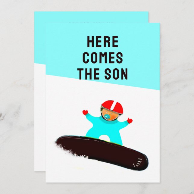 Einladungen für Babydusche (Vorne/Hinten)