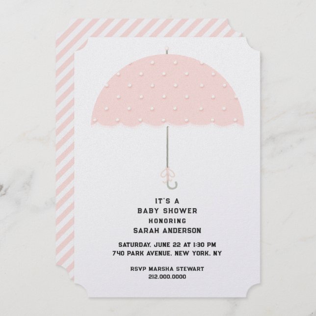 Einladungen für Babydusche (Vorne/Hinten)