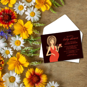 Einladungen für Babydusche {Braun}