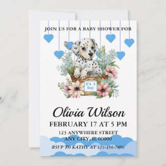 Einladungen für Babyduschen, Einladungen für Welpe