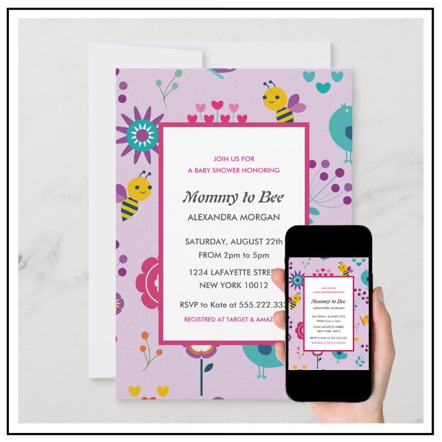 Einladungen für Bienendusche Mommy zu Bläserin (Von Creator hochgeladen)