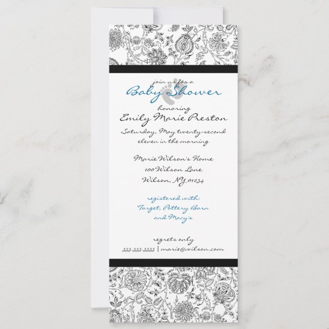 Einladungen für Boy Baby Shower (Vorderseite)