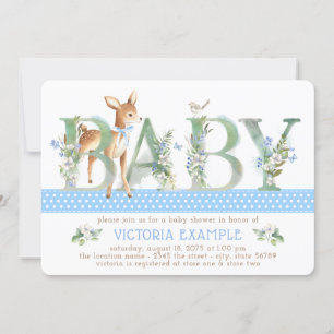 Einladungen für Boy Woodland Deer Baby Shower